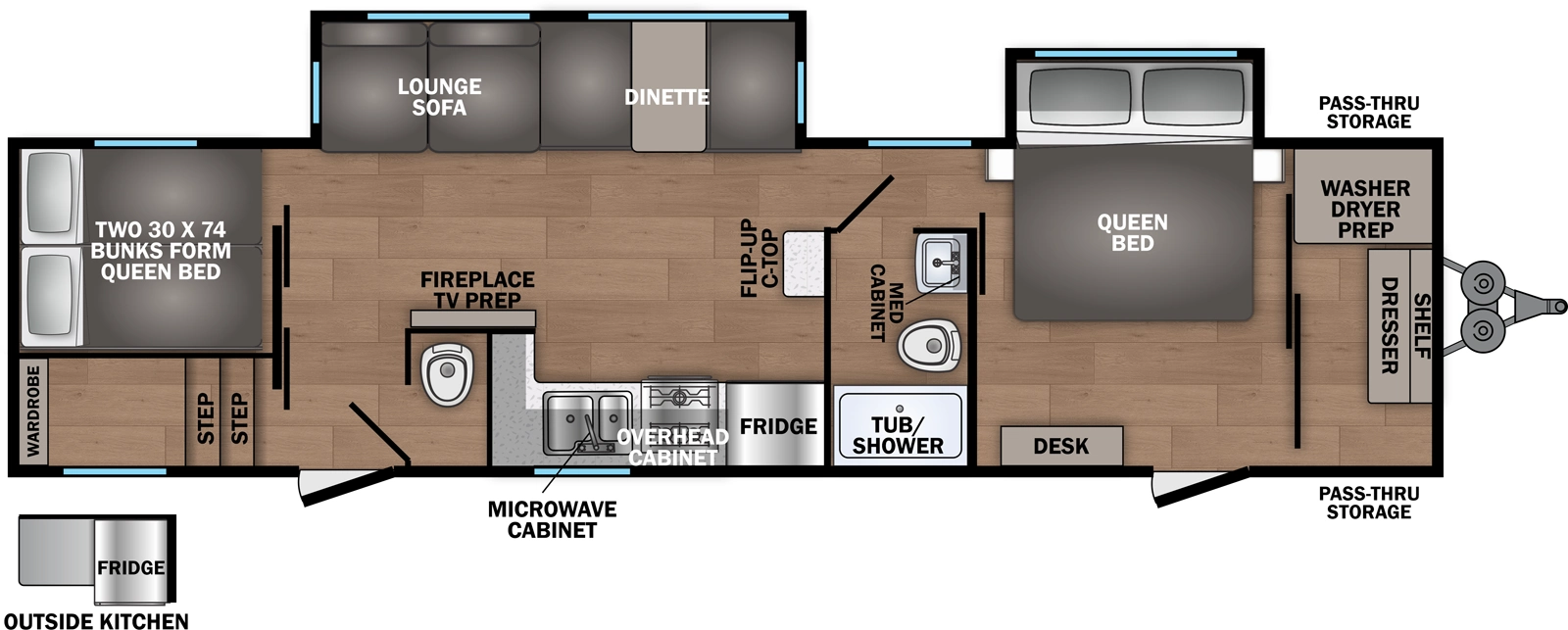 Shasta 34UBH Floorplan